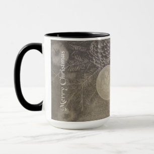 Mug Vintage Motif de Noël avec Cookies et Café