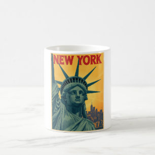 Mug Vintage New York Voyage Retro Statue de la Liberté