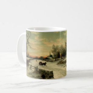 Mug Vintage Noël Matin Paysage hivernal