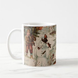 Mug Vintage Noël scène patinage sur glace