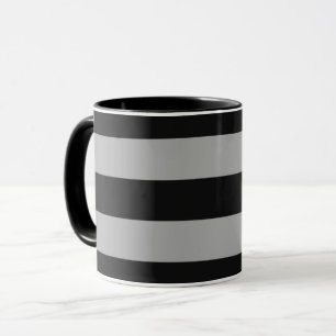 Mug Vintage noir et gris Grandes bandes