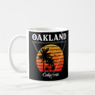 Mug Vintage Oakland California Palm Trees CA Retro
