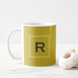 Mug Vintage or couleur uni clair personnel