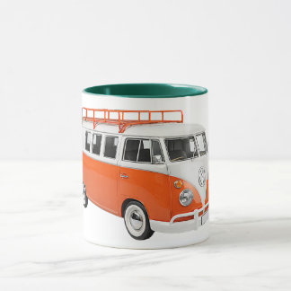 Mug Vintage orange van illustration retro graphic