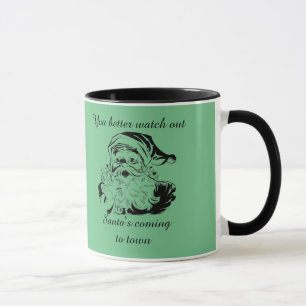 Mug Vintage Père Noël venir en ville