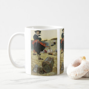 Mug Vintage Pirates, William Kidd Burning Treasure