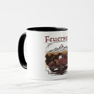 Mug Vintage Pompier - Rétro Design