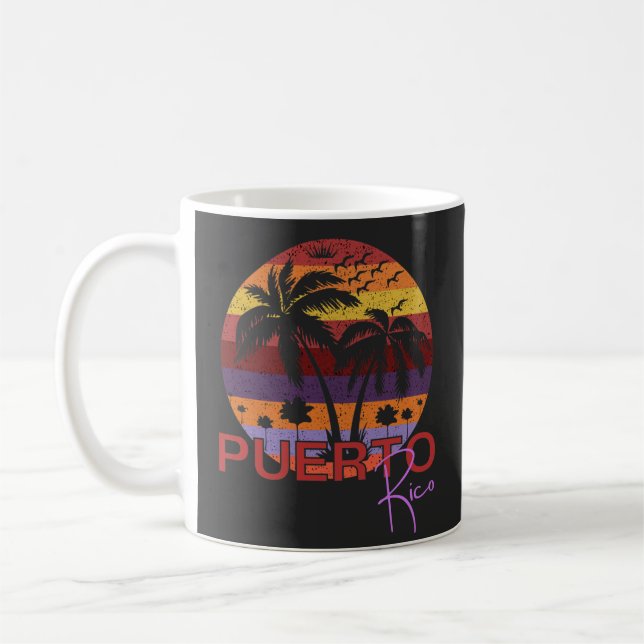 Mug Vintage Porto Rico Summer Beach (Gauche)