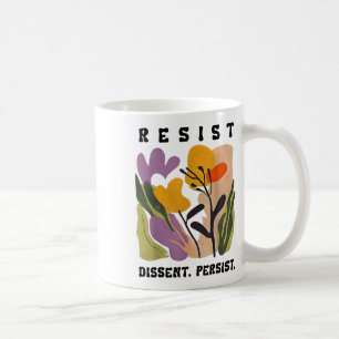 Mug Vintage résistance à la dissidence persiste Floral