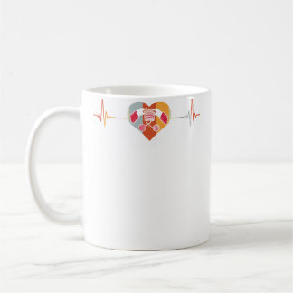 Mug Vintage Rétro en détresse Battement de coeur Croch