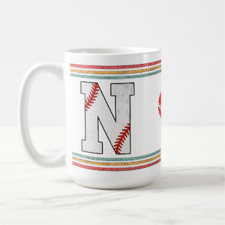 Mug Vintage Rétro Lettre de Baseball N Classique