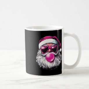 Mug Vintage Retro Père Noël de Noël bulle gomme rose C