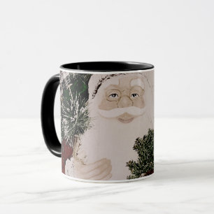 Mug Vintage Santa Claus Portrait Noël