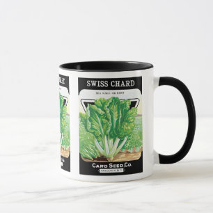 Mug Vintage Seed Packet Étiquette Art, Swiss Chard Lég