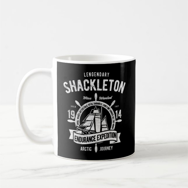 Mug Vintage Shackleton Expédition Antarctique (Gauche)