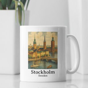 Mug Vintage Stockholm Suède Nordic Travel