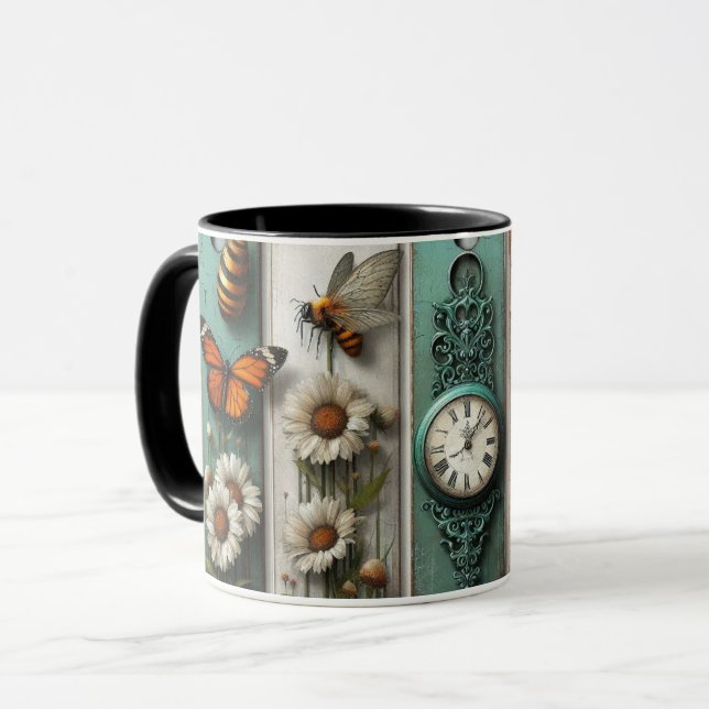 Mug vintage style clocks (Devant gauche)