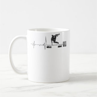 Mug Vintage Style Retro Distressed Heartbeat Parkour G