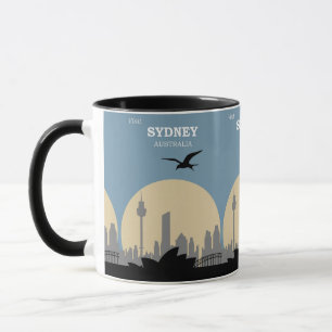 Mug Vintage Sydney : affiche de voyage Australie