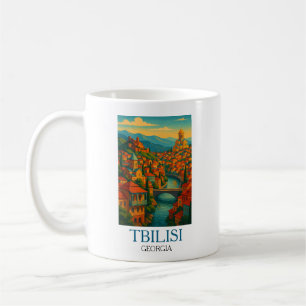 Mug Vintage Tbilisi Travel – Œuvres d'art de la ville