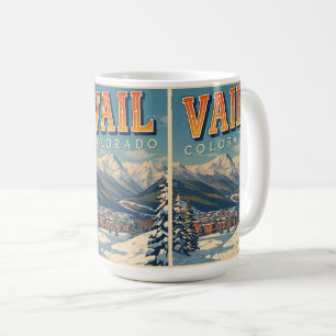 Mug vintage Vail colorado extérieur hiver neige ski