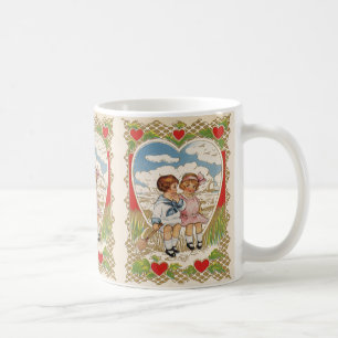 Mug Vintage Victorian Valentines Day Enfants dans le c