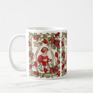 Mug Vintage Victorien Valentine's Day Enfant avec Rose