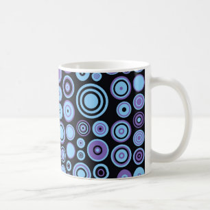 Mug Vintage violet bleu et noir Cinties Art Abstrait