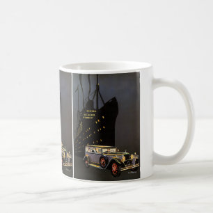 Mug Vintage voyage, bateau de croisière et voiture ant