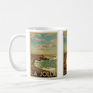Mug Vintage voyage de La Jolla - côte de la Californi