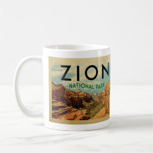 Mug Vintage voyage de parc national de Zion