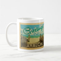 Vintage voyage de plage d'Avalon