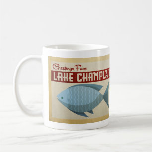Mug Vintage voyage de poissons de Champlain de lac