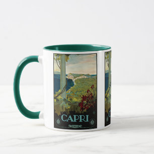 Mug Vintage voyage, Île de Capri, Italie Côte d'Italie