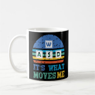 Mug Vintage WASD C'est ce qui me déplace Funny PC Game