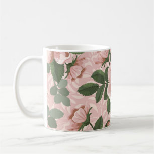 Mug Vintages Roses sauvages : Arrière - plan floral