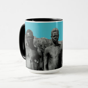 Mug Vintages visages de l'Afrique Aquarelle noir et bl