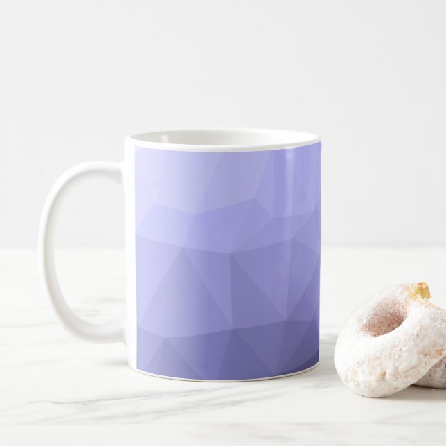 Mug Violet bleu maille foncé motif géométrique (Avec donut)