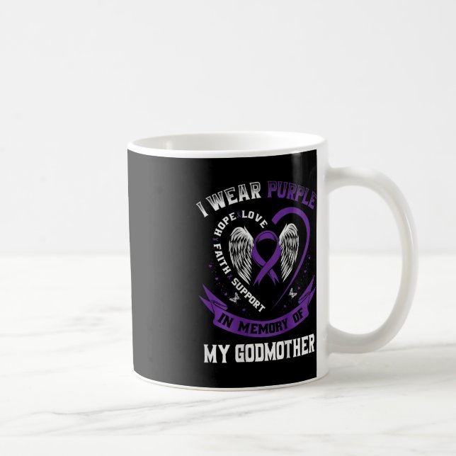 Mug Violet En Mémoire De La Mère Godmère Cancer Pancré (Droite)