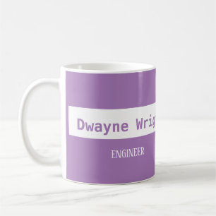 Mug violet minimaliste violet et blanc