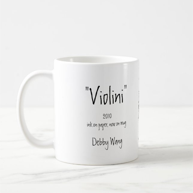 Mug "Violini", Debby Wang, encre sur le papier… (Gauche)