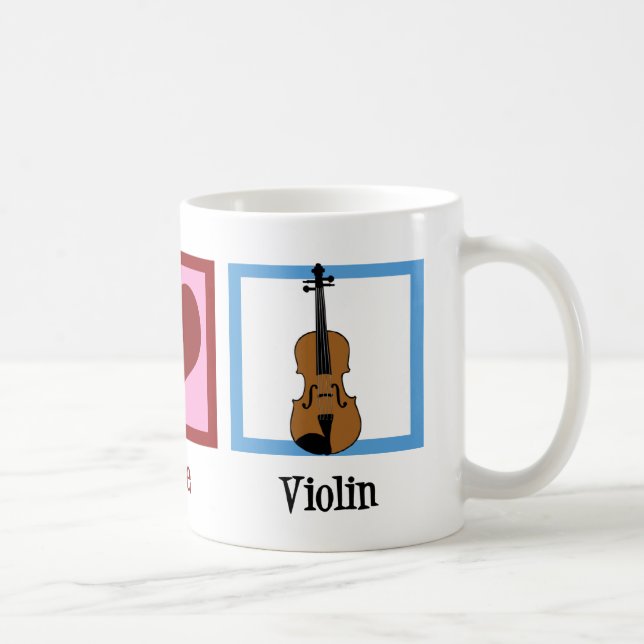 Mug Violon d'amour de paix mignon violoniste (Droite)