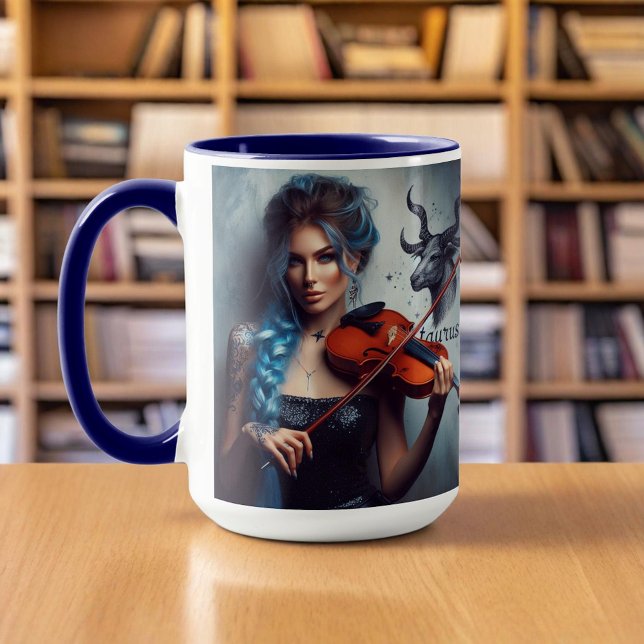 Mug Violon musicien Taurus Zodiac (Créateur téléchargé)