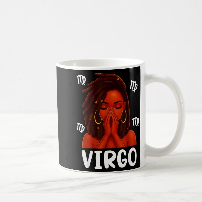 Mug Virgo Loc'd Black Woman Pray Christian Zodiac Birt (Droite)