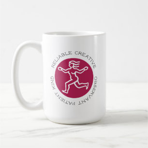 Mug Virgo rose foncé Zodiac Star Signal Personnalité T