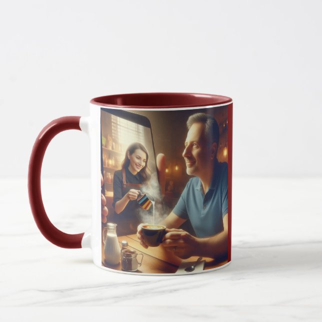 Mug Virtual Coffee Connection: Barista's Art (Gauche)
