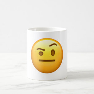 Mug Visage avec un sourcil levé - Emoji