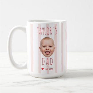 Mug Visage de bébé fille personnalisé avec des rayures