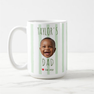 Mug Visage de bébé personnalisé avec photo et rayures