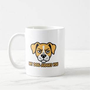 Mug Visage de Chien Judicieux Citation Drôle Sarcastiq